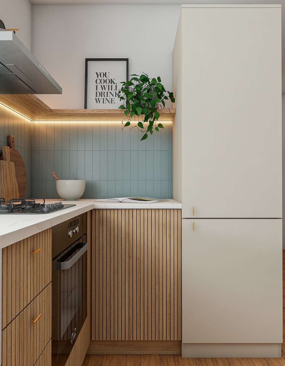 Temple Road | Kitchen - fridge detail | Interior Designers